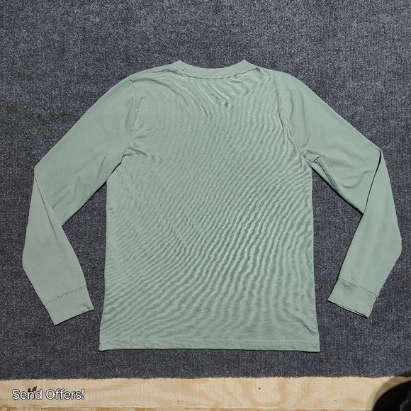 Abercrombie Kids 15/16 Large Green Long Sleeve Shirt Top  Embroidered Moose - Picture 6 of 6